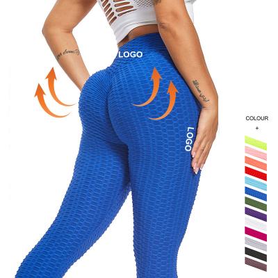 China Sports Gym Wear Fitness Wear Breathable Custom Honeycomb Butt Lift Up High Waist Women Yoga Pants Gaiters for sale