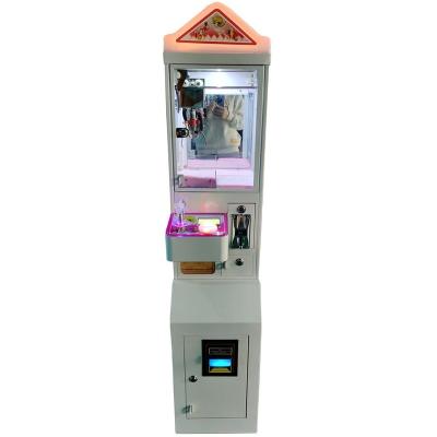 China Mini Toy Crane Machine Custom Crane Dollar Bill Game Kits Accept Claw Machine With Your Own Design Logo Sticker On The Machine for sale