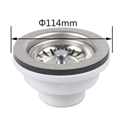 China Perfect Quality White Kitchen Sink Clean Easy Drain Waste Strainer Assembly Part for sale