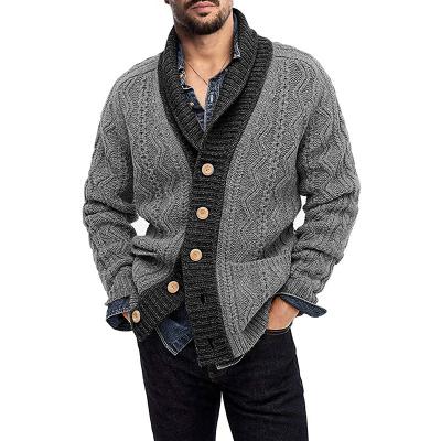 China Turn Down Collar Men Winter Cardigan  AY-21121110  Computer Knitted en venta