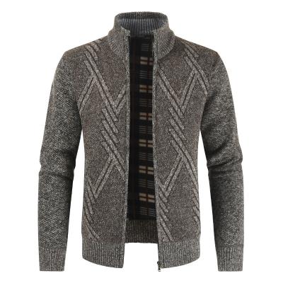 China Korean Style  Long Sleeve  Men Winter Cardigan With Zipper Breathable for sale