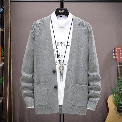 China AY-21121508 Men Winter Cardigan Knitted  Turn-down Collar Standard Wool for sale