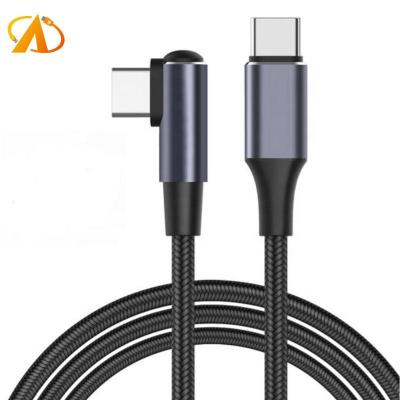 China COMPUTER PD Data Cable 60W / 100W C Type-C AT C to Type-C Single Angled Plug 3A5A USB3.1 Quick Charge Cord for sale