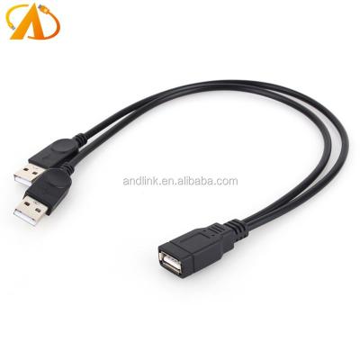 China COMPUTER Splitter Extension Cable Dual USB 2.0 One Male To One Female USB Splitter Adapter Cable for sale