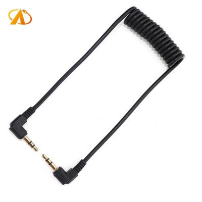 China Right angle male of spiral degree wound audio aux. COMPUTER Cable 90 3.5mm to Stereo Jack Male CPU Wire for Laptop, Television, DVD Player for sale