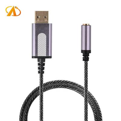 China Computer-Computer USB 3.5 2-in-1 to External Sound Card USB to Voice Audio Microphone PC Notebook HIFI Cable 3.5mm Audio Card Audio Cable for sale