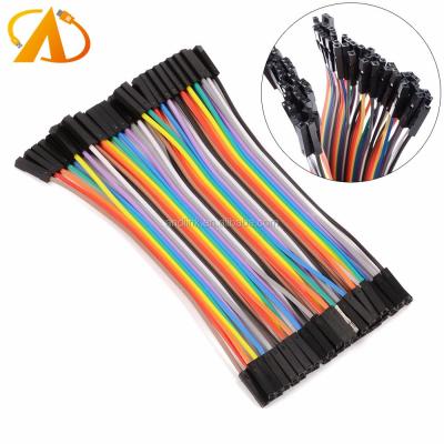 China Antrader Electronic Breadboard Jumper Wires 40 Terminal 10CM Female To Female For Raspberry Pi 40Pin 1P-1P 2.54mm Jumper Wire for sale