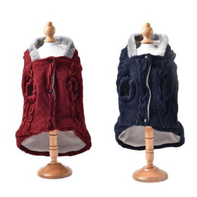 China Autumn And Winter Dog Clothes Viable Dog Sweaters Small To Keep Fashion Warm Wool Plus Velvet Pet Apparel for sale