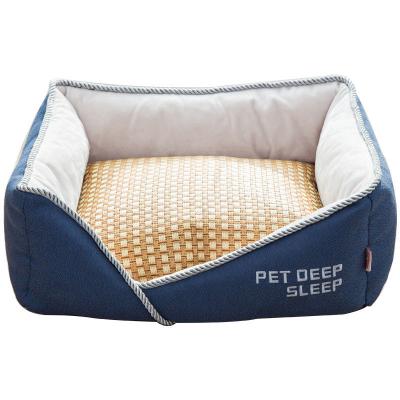 China Hot Sale Letter Embroidery Breathable Pet Nest With High Elastic Bevel Edge Pet Nest for sale