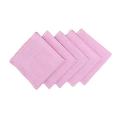 China Disposable High Quality Table Napkin Plain Weave Stone Wash Cotton Napkins For Wedding Hemstitching Square Tea Towel Kitchen Cloth Napkins for sale