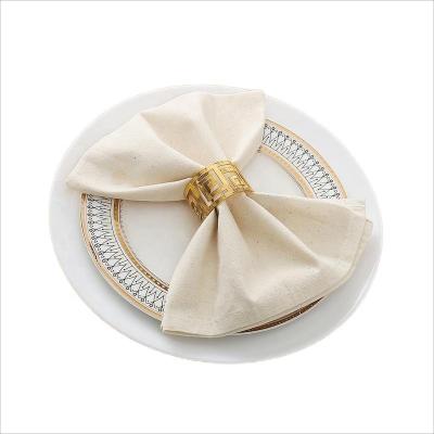 China Disposable Cotton Linen Napkins For Restaurant Airplane Home Plain Square Table Placemats Cloth Handmade Washable Fabric Dining Napkin for sale