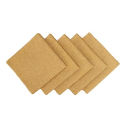 China Disposable Home Napkins With Piping Yellow Plain Placemats Table Cloth Multifunction Handmade Cotton Linen Fabric Birthday Party Napkin for sale