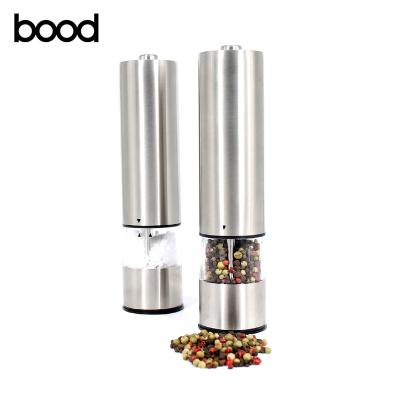 China Sustainable Electric Stainless Steel Salt And Pepper Grinder Salt And Pepper Mill / Light Function for sale