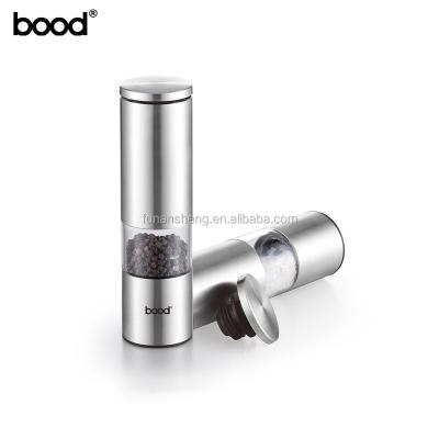 China Workable manual stainless steel salt and pepper grinder/cylinder salt and pepper grinder/quarry short long for sale