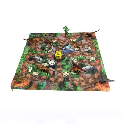 China Modern Ludo/Treasure Game Mat Wholesale Best Sellers Dinosaur Theme Hunt Game Play Mat for sale