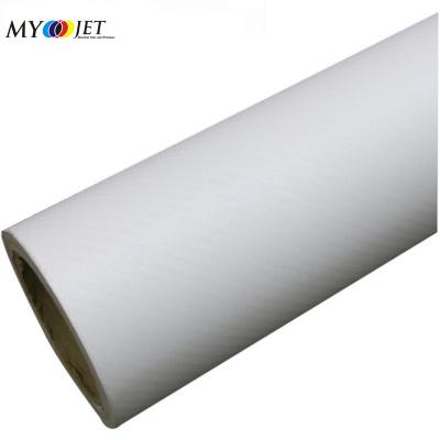 China Lightweight Custom Inkjet Printer Printing Material 90 Micron 120G PVC Vinyl Sticker Paper Adhesive Roll for sale