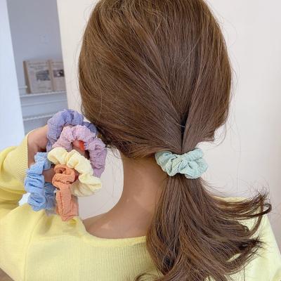 China Jenny Ins Hair Rope Solid British Korean Temperament Retro Color French Style Headrope Scrunchies Hair Accessories for sale