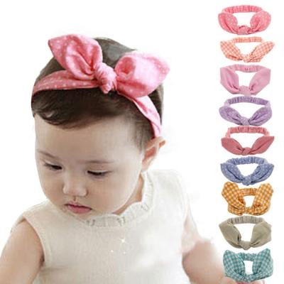 China Mommy and Me Cloth Children's Hair Accessories Dots Checked Lovely Baby Girls Cotton Parent-child Headband for sale