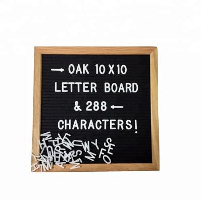 China High Quality Oak Frame+felt+plastic OEM Wooden Frame 12X12 Felt Board With Letters for sale