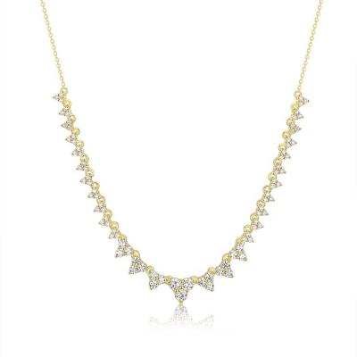 China Iced Out CZ Romantic Luxury Silver Jewelry 925 Custom Jewelry Choker Necklace For Party for sale