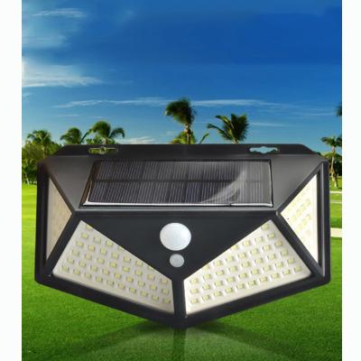 China 100 LED Modern Outdoor Wireless Waterproof Motion Sensor Solar Light For Garden Hot Selling Led Wall Lamp for sale