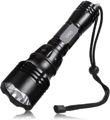 China IP68 Waterproof Professional High Power XML T6 LED Switch 5 Modes IPX8 Rotating Aluminum Body Flashlights Diving for sale