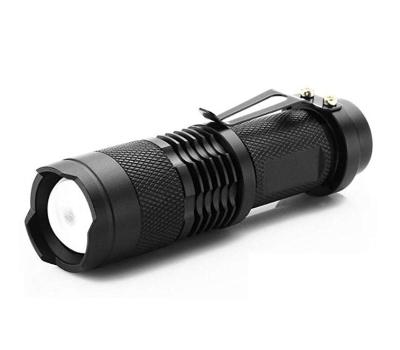 China Hot Sale Camping 2022 New LED Zoom 14500 Pocket Mini Led EDC Tactical Torch Portable Battery Hot Cheap Flashlight With Clip for sale