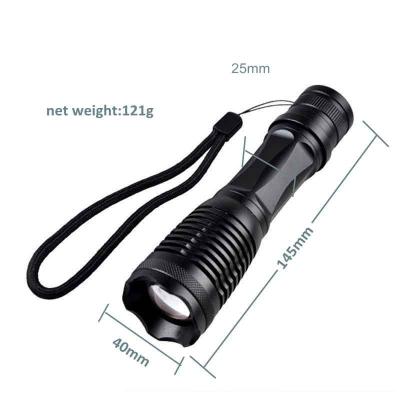 China Emergency LED Flashlight Tactical Emergency Zoomable Outdoor Hunting Military Grade Led Flashlight Flashlight 400 Lumens for sale