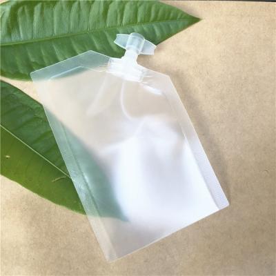 China Barrier Custom Logo 30ml Sample Spout Bag Translucency Liquid Cream Lotion Packaging Plastic Pouch For Cosmetic Makeup Premium Gift for sale