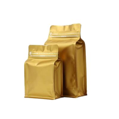 China Color Seal Aluminum Foil Barrier Customized Zip Lock Food Bag Coffee Eight Side Packaging for sale