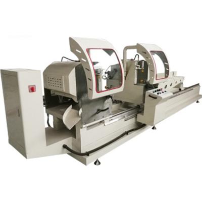 China Building Material Shops Aluminum Window Machinery Double Head Cutter Machine Price Automatic CNC Aluminum Window Profile Cutting Center for PVC for sale