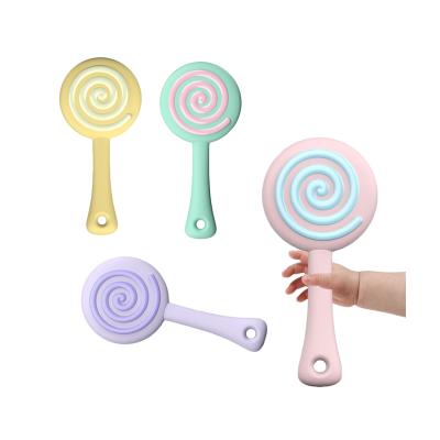 China 2022 BPA Free Food Safe Silicone Material Baby Teething Soother Molar Soother Toy Teethers Babi Silicon Wrist Teether For Newborn Babies for sale