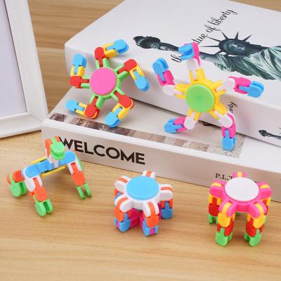 China Amazon Durable Hot Kids Other Educational Toys Fingertip Gyro Spinner Deformed Spinner Mechanical Finger Spinners Chain Toy for sale