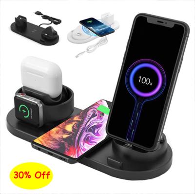 China Cell Phone Cargador Inalambrico Universal 3 in 1 Radio Charger Dock Station Qi Wirless Charging Charger For Android iPhone Airpods for sale