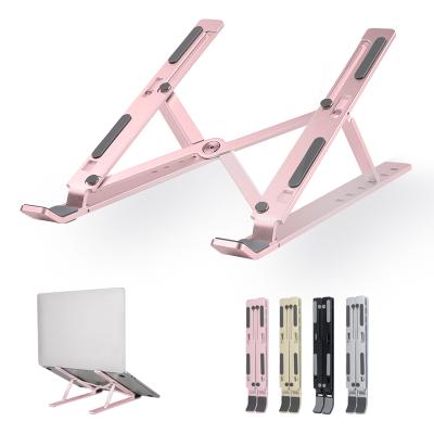 China (Size)Adjustable Portable Folding Laptop Stand Laptop Folding Desk Stands Fold Aluminum Alloy Adjustable Laptop Stand for sale