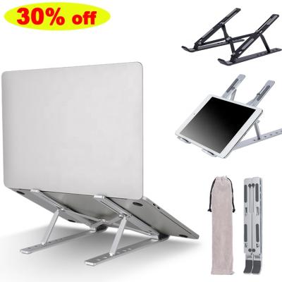 China Portable Foldable Adjustable Aluminum Laptop Stand (Waist) Notebook Computer Holder Ministry of Interior Soporte Para Adjustable Vertical Laptop Table for sale