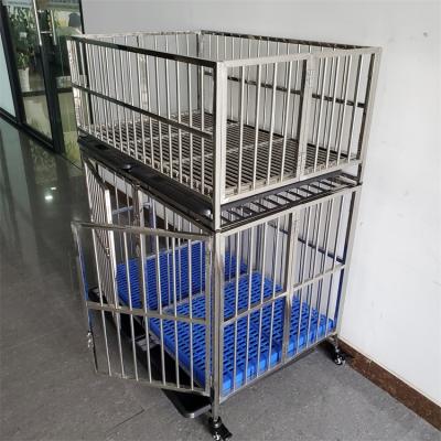 China Factory Direct Sales Breathable Large Dog Cage Wholesale Modern Luxury Stainless Steel Foldable Dog Kennel for sale