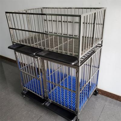 China Breathable Heavy Duty Customization Large Dog Pet Kennel Cage Stainless Steel Metal Dog Cage for sale