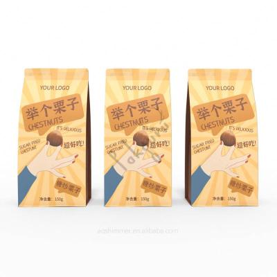 China Kraft Paper Bag Pop Bag Moisture Proof Pouch With Clear Window Zipper Backing Up Packaging Bags Kraft Packaging Customized for sale