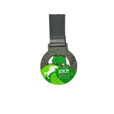 China Hongda Custom Medals Sublimation Miraculous Running Nonprofit Organizations Marathon Race Finisher 5K Metal Sports Medals Running Reward With Ribbon for sale