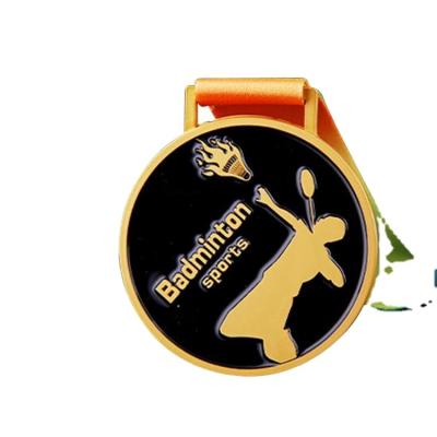 China Hongda Metal Crafts Custom 3D Logo Design Non-profit Organizations Crafts Bicycle Sports Zinc Alloy Metal Running Medal with Custom Medal Ribbon for sale