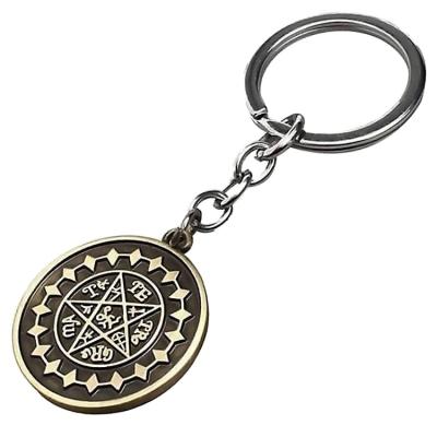 China Hongda Keychain Manufacturer Custom Round Metal Mute Key Chain Shape Key Chain Custom Key Chain With Your Own Design And Logo for sale