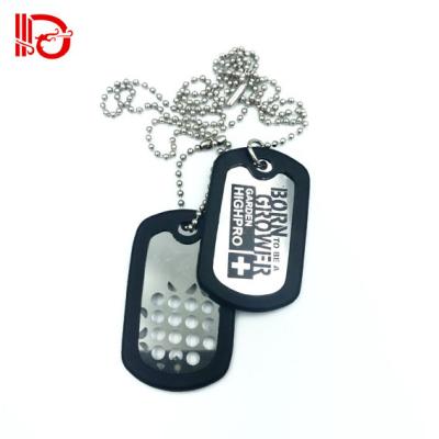 China China Military Dog Tags Embossed Army Dogtags Chain And Mufflers for sale