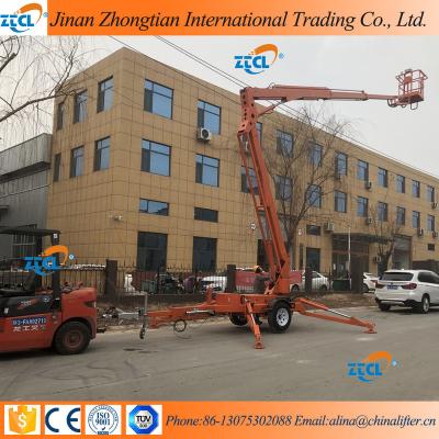 China Maintenance 20m Trailer Mounted Aerial Platform Lift Towable Boom Lift Cherry Picker for sale