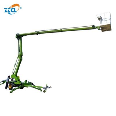 China Hotels 16m Trailer Mounted Man Boom Lift for sale