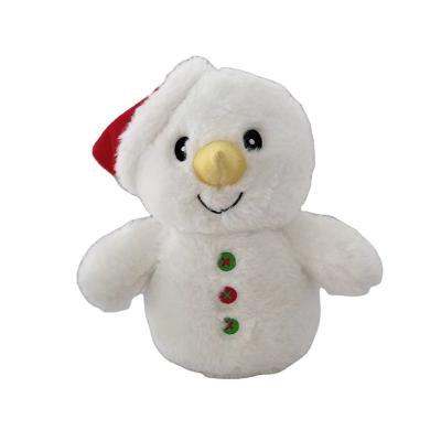 China Cute Plush White Christmas Snowman Stuffed Animals Toys for sale