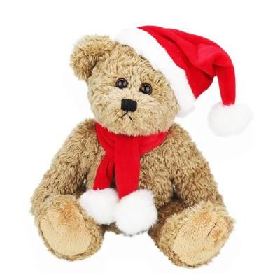 China Custom Stuffed Soft Plush Toy Christmas Teddy Bear Plush Toy With Hat for sale