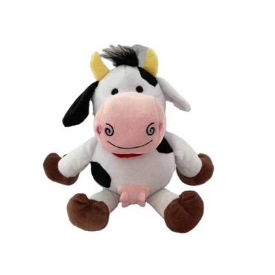 China Creative Plush New Years Mascot Simulated Stuffed Plush Farm Brown Cow Plush Toys for sale