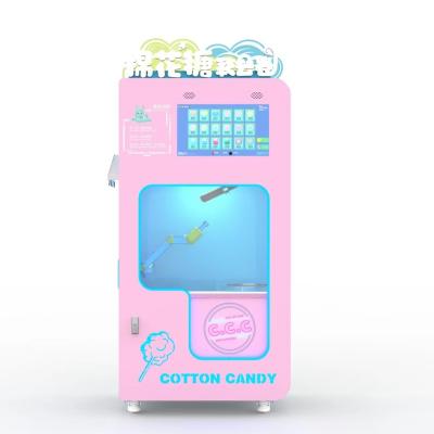 China The latest fully automatic pink cotton candy vending machine SDK type/blue commercial cotton candy floss machine for sale for sale