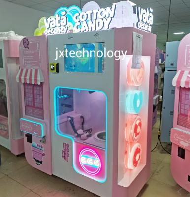 China SDK High Quality Full Automatic Pink Flower Cotton Candy Floss Vending Machine for sale